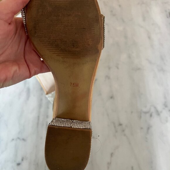 Wishbone Addison Women Silver Rhinestone Sandals - Size 7.5 - Picture 6 of 6